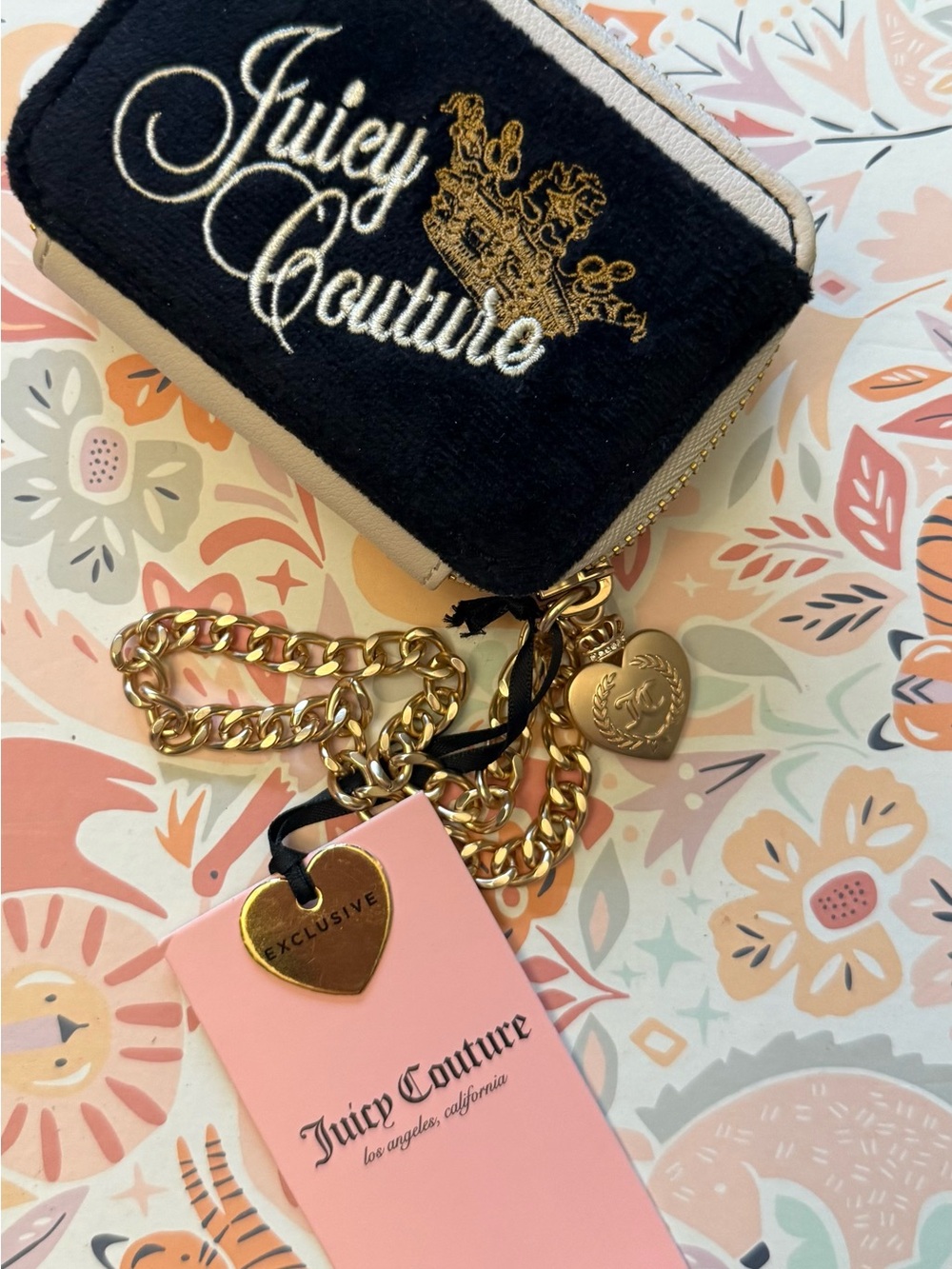 Juicy Couture Wallet with Gold Chain Charm